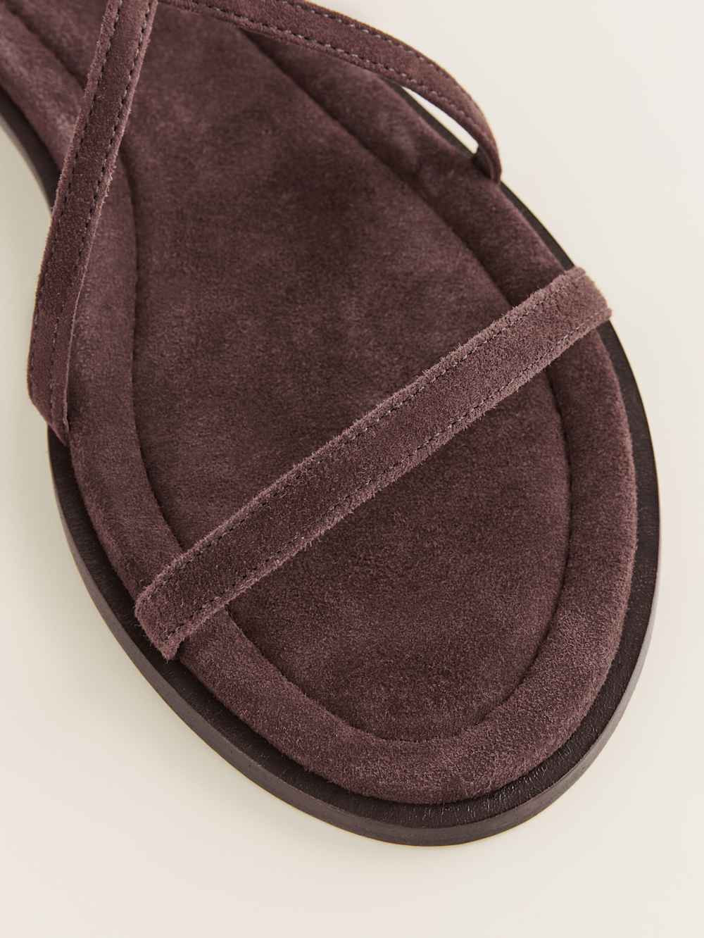 Jamie Flat Sandal - Espresso Suede