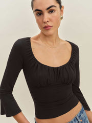 Effie Knit Top - Black