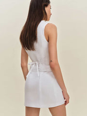 Lindsey Linen Two Piece - White