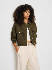 Hudson Military Twill Jacket - Dark Olive