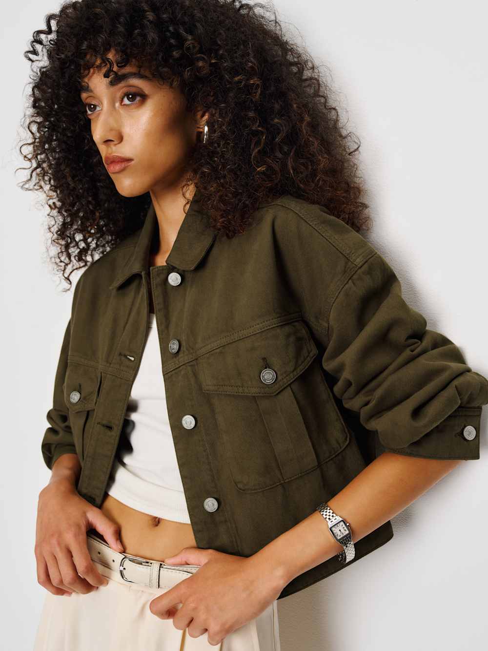 Hudson Military Twill Jacket - Dark Olive