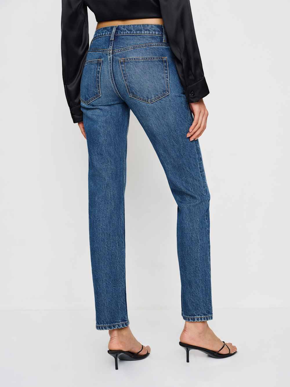 Luca Stretch Low Rise Slim Straight Cropped Jeans - Mellusine
