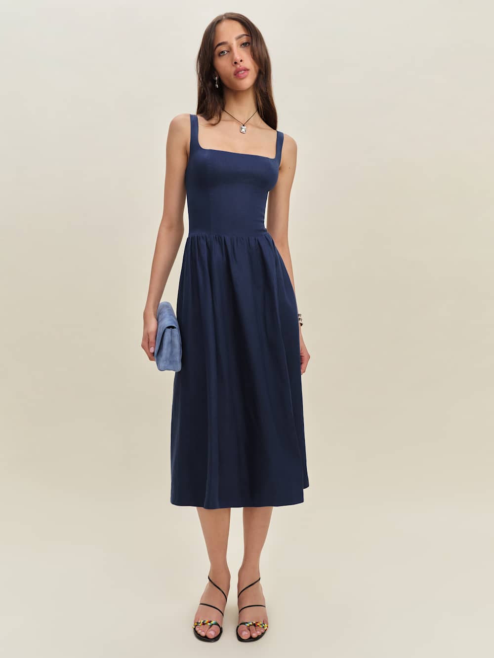 Janu Linen Dress - Danube