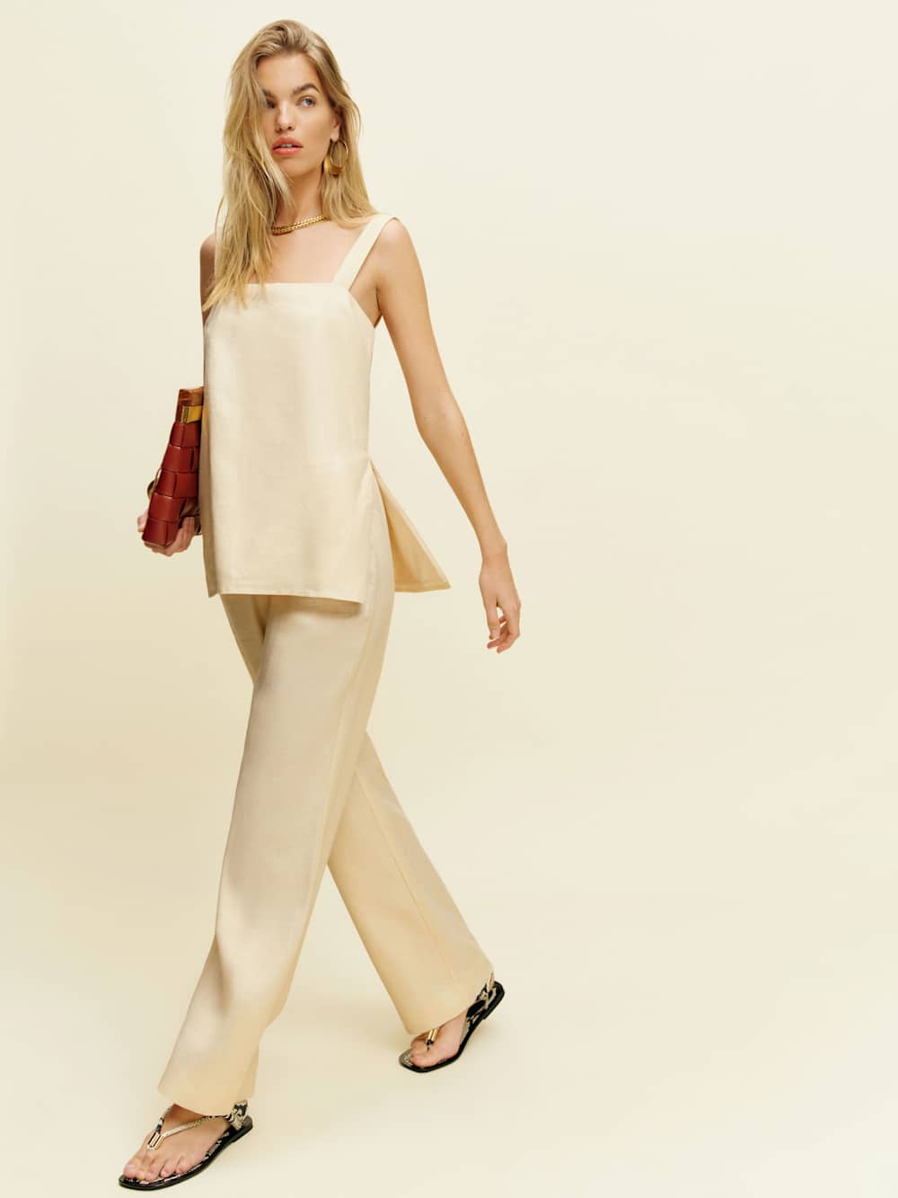 Kristen Linen Two Piece - Sugar