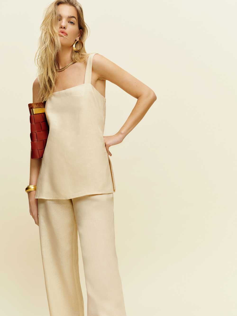 Kristen Linen Two Piece - Sugar