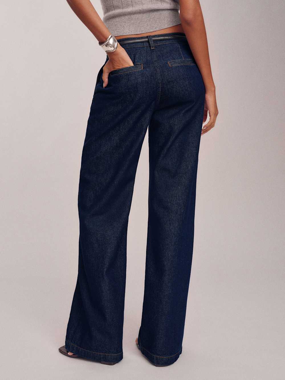 Elio Low Rise Denim Trouser - Marion