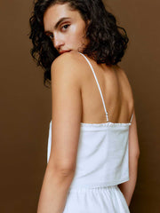 Olive Top - White