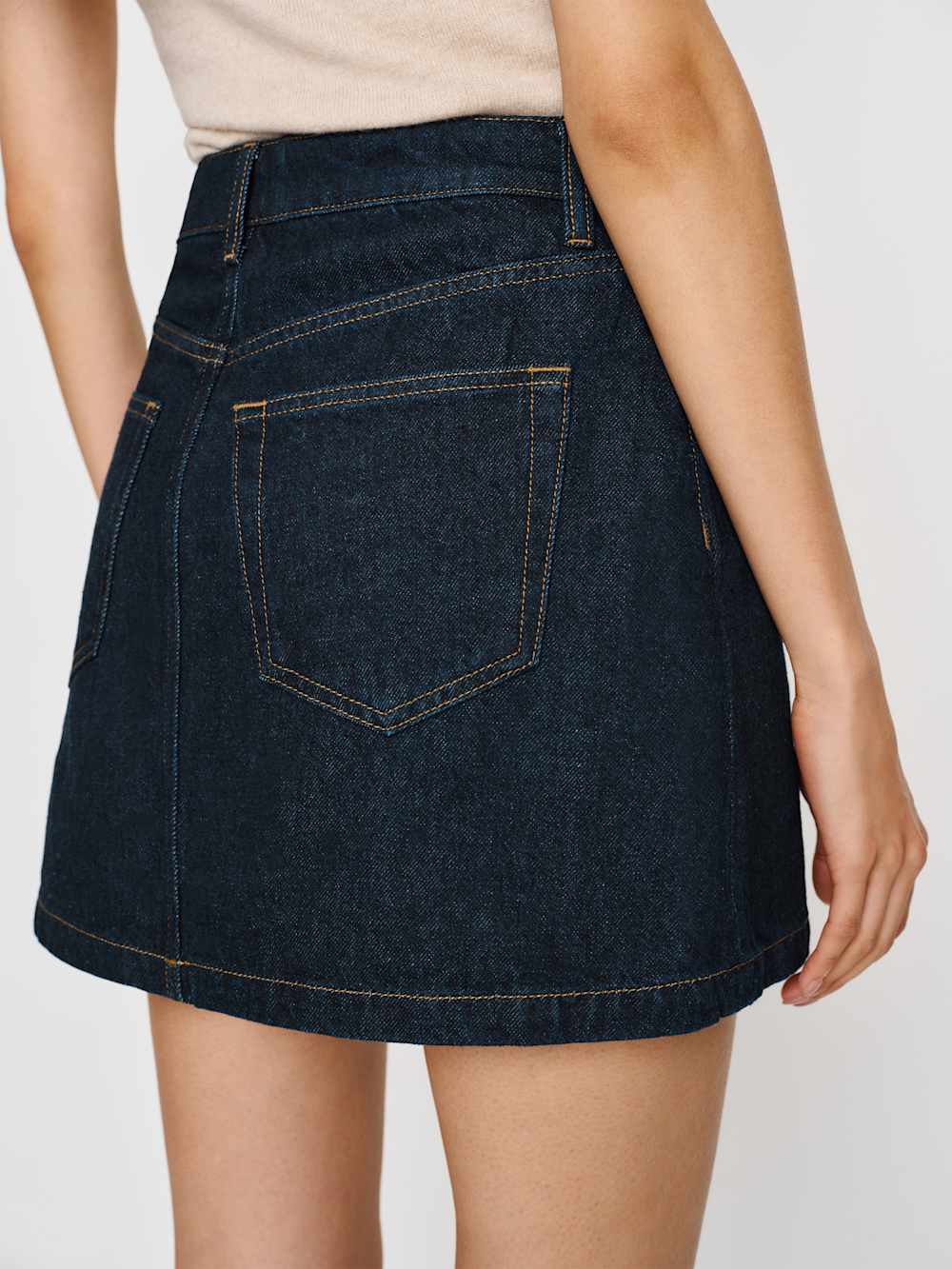 Rue High Rise Denim Mini Skirt - Ondine
