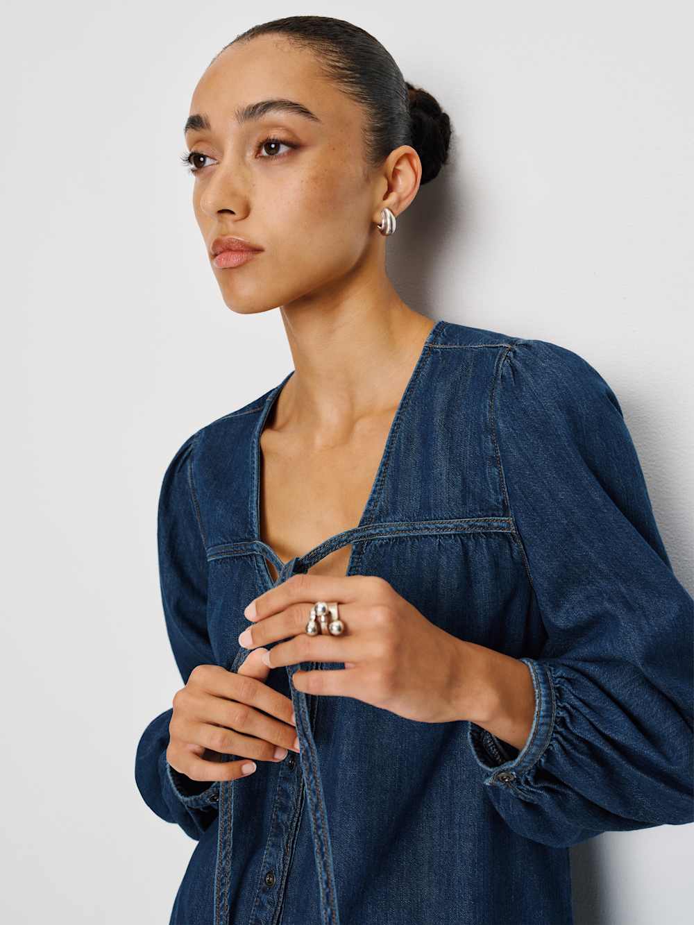 Elowen Denim Mini Dress - Ithaca