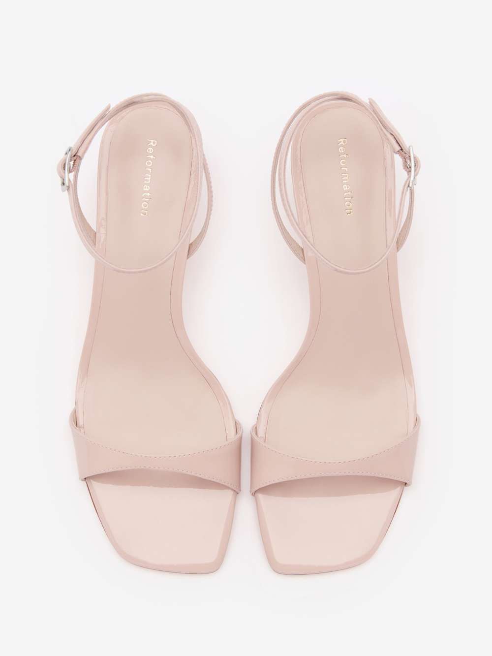 Sage Heeled Sandal - Alabaster Patent