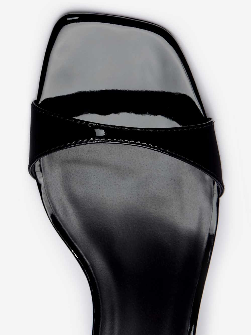 Sage Heeled Sandal - Black Patent