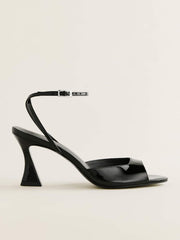 Noey Heeled Sandal - Black Patent