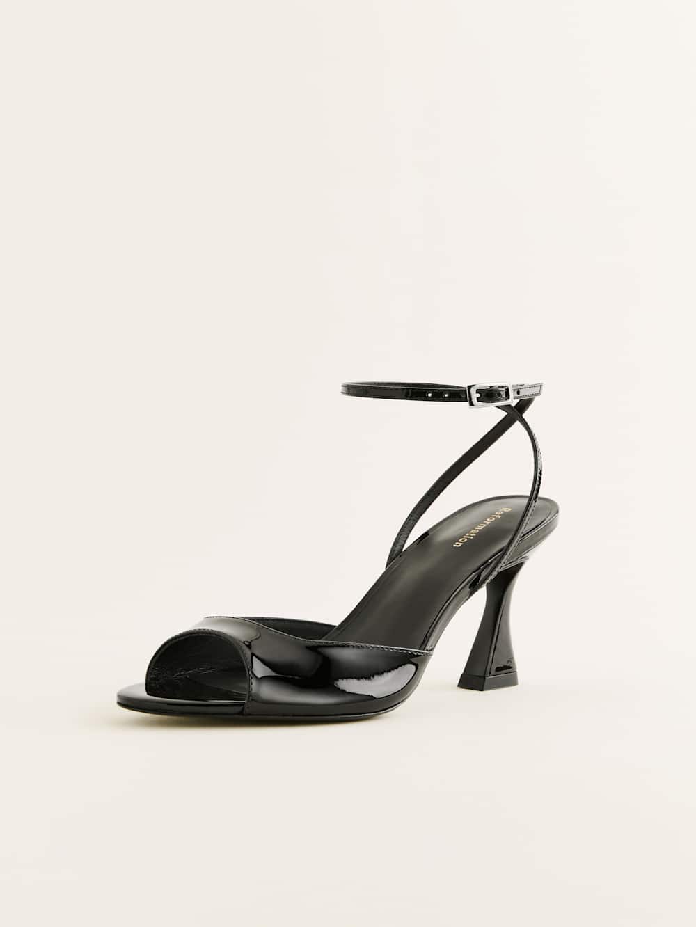 Noey Heeled Sandal - Black Patent