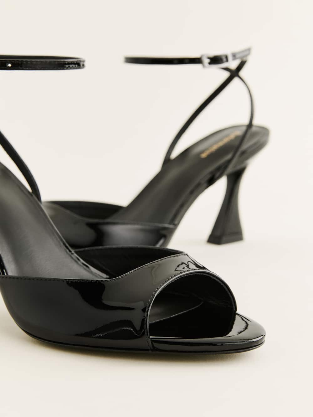 Noey Heeled Sandal - Black Patent