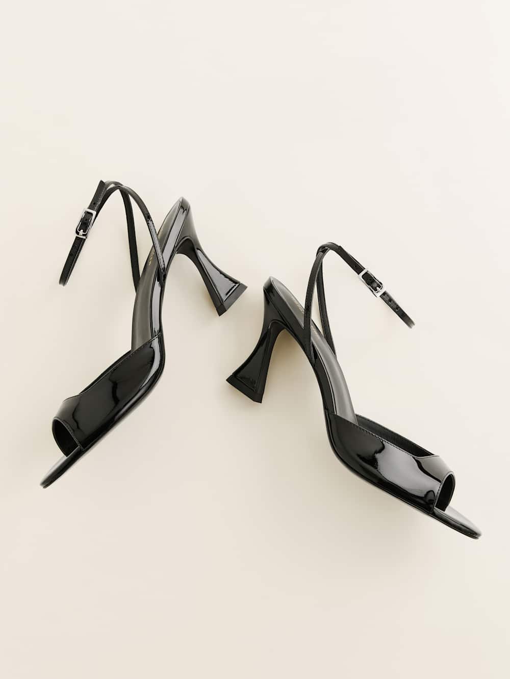 Noey Heeled Sandal - Black Patent
