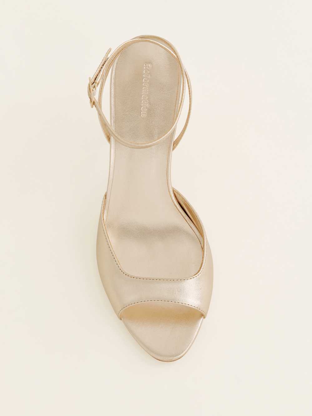 Noey Heeled Sandal - Gold