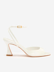Noey Heeled Sandal - White Patent