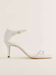 Gwen Heeled Sandal - White Patent