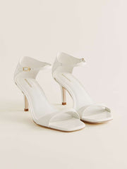 Gwen Heeled Sandal - White Patent
