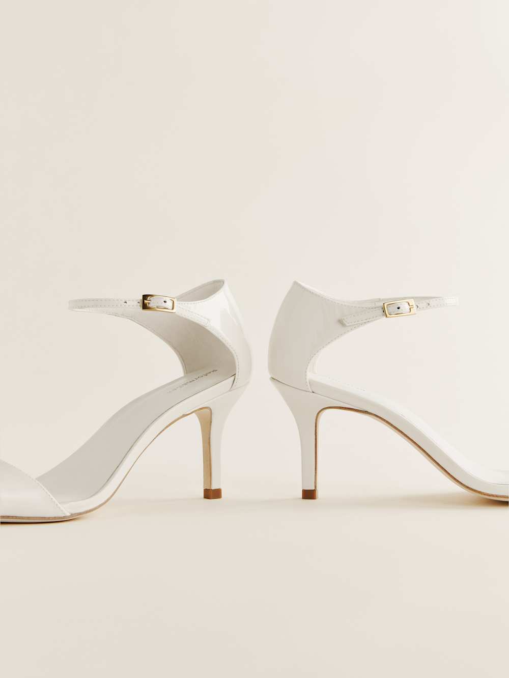 Gwen Heeled Sandal - White Patent
