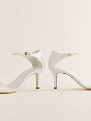 Gwen Heeled Sandal - White Patent