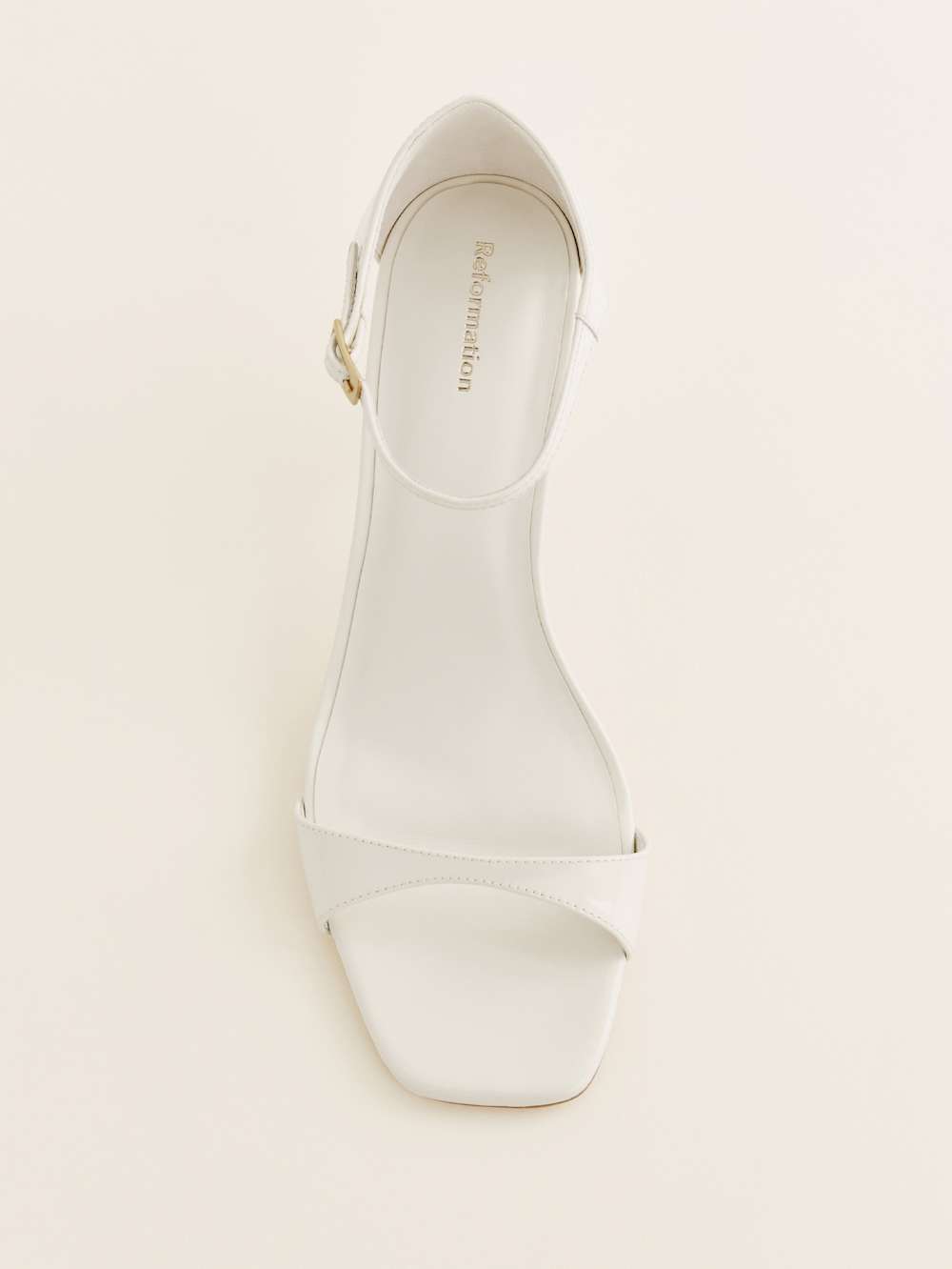 Gwen Heeled Sandal - White Patent