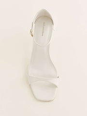 Gwen Heeled Sandal - White Patent