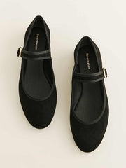 Tilly Ballet Flat - Black Suede