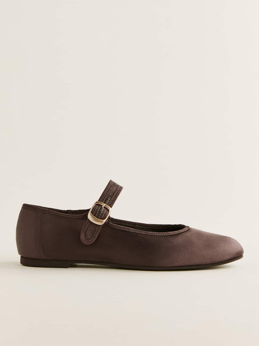 Tilly Ballet Flat - Chocolate Satin