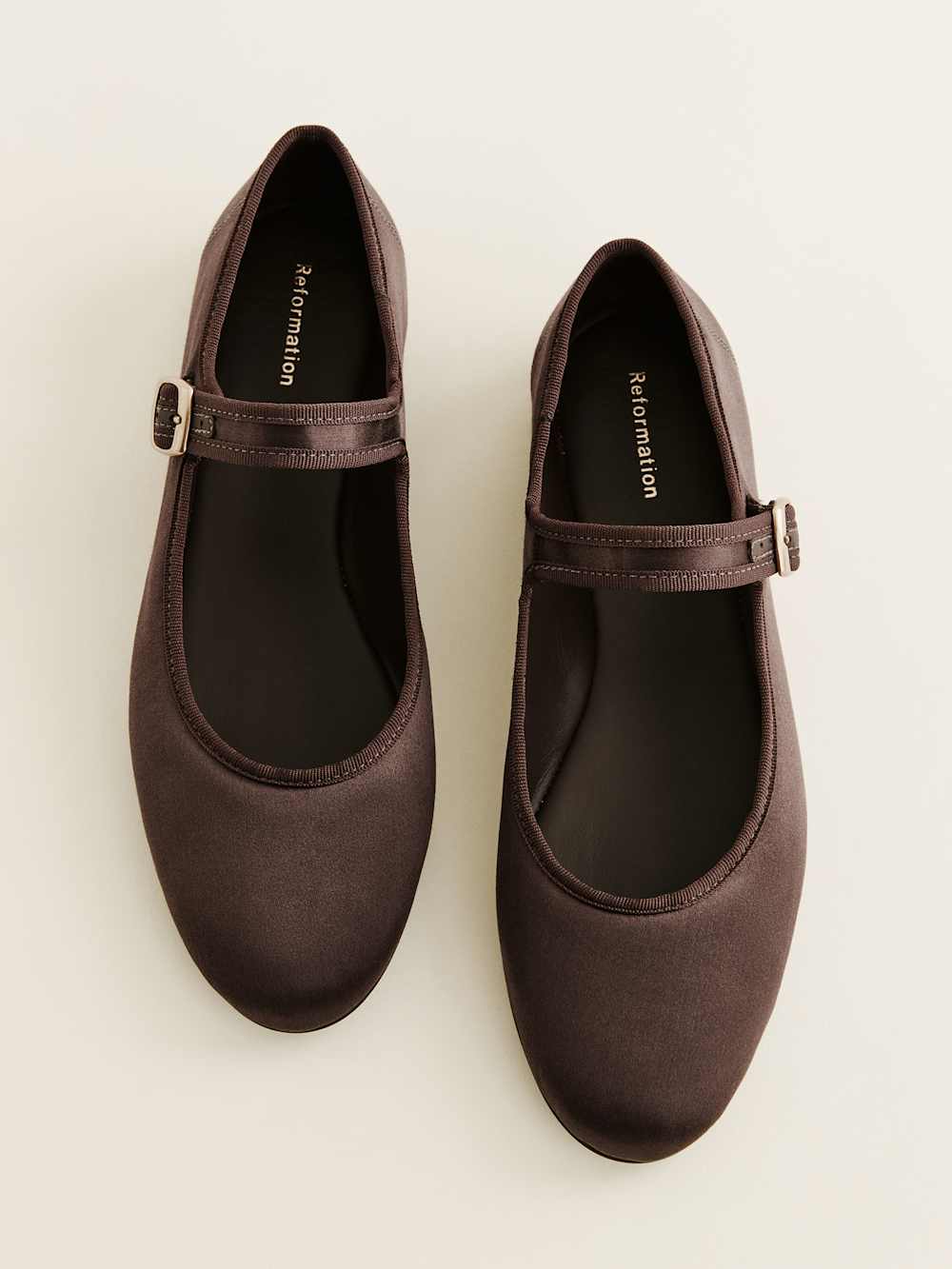 Tilly Ballet Flat - Chocolate Satin