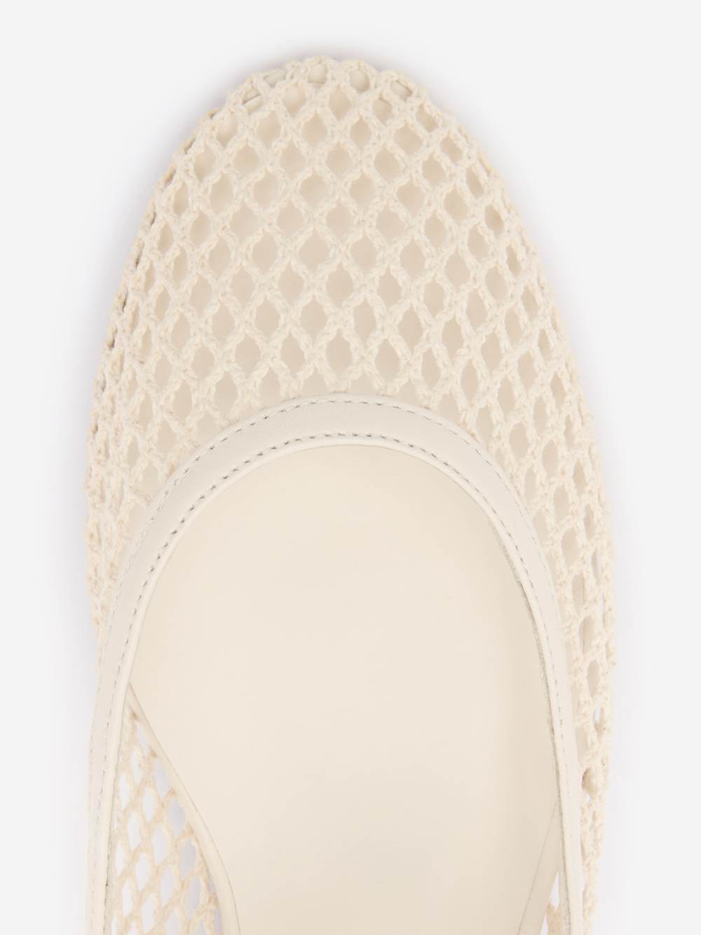 Tilly Ballet Flat - Ivory Crochet