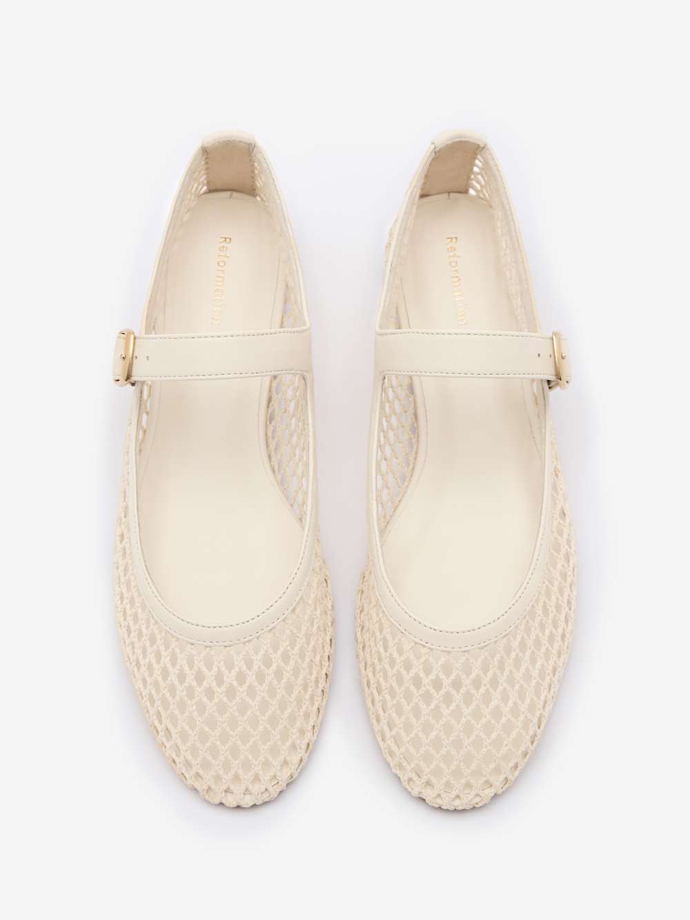 Tilly Ballet Flat - Ivory Crochet