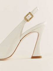 Nour Heeled Slingback - Almond Patent