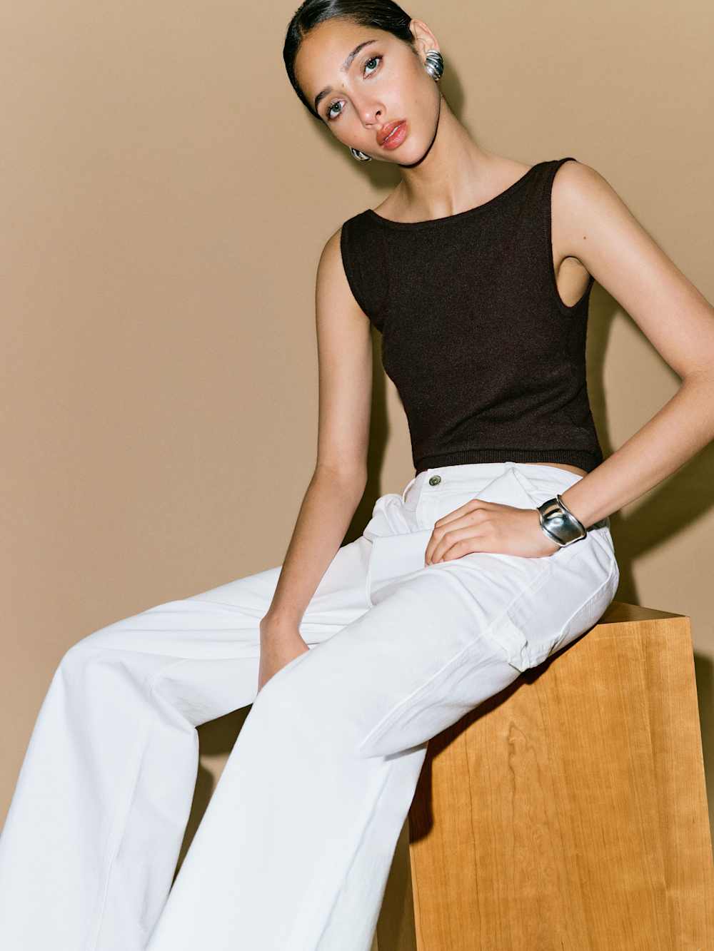 Monaco Cashmere Reversible Tank - Mole