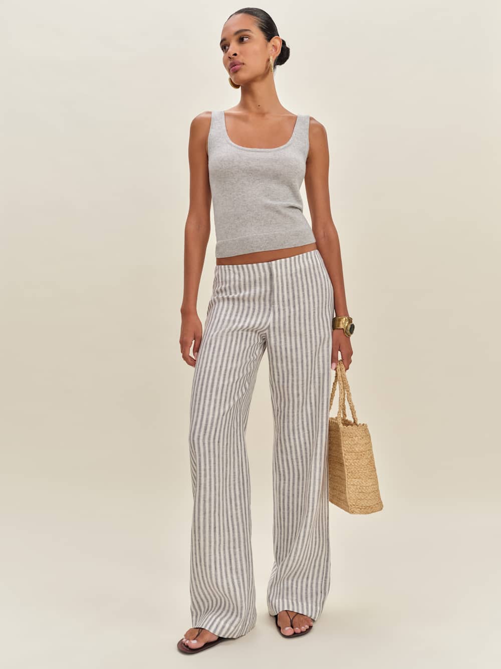Monaco Cashmere Reversible Tank - Foggy