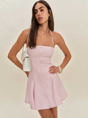 Derin Linen Dress - Cherry Blossom
