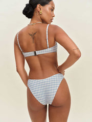 Makena Bikini Top - Crystal Check White