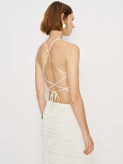 Vevina Knit Top - Fior Di Latte
