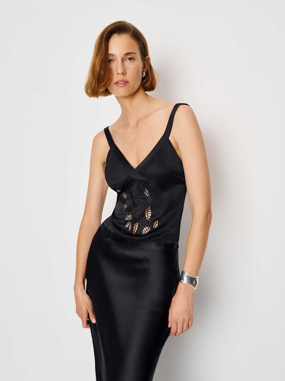 Tatie Silk Dress - Black