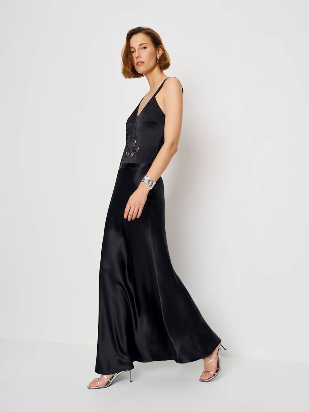 Tatie Silk Dress - Black