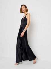 Tatie Silk Dress - Black
