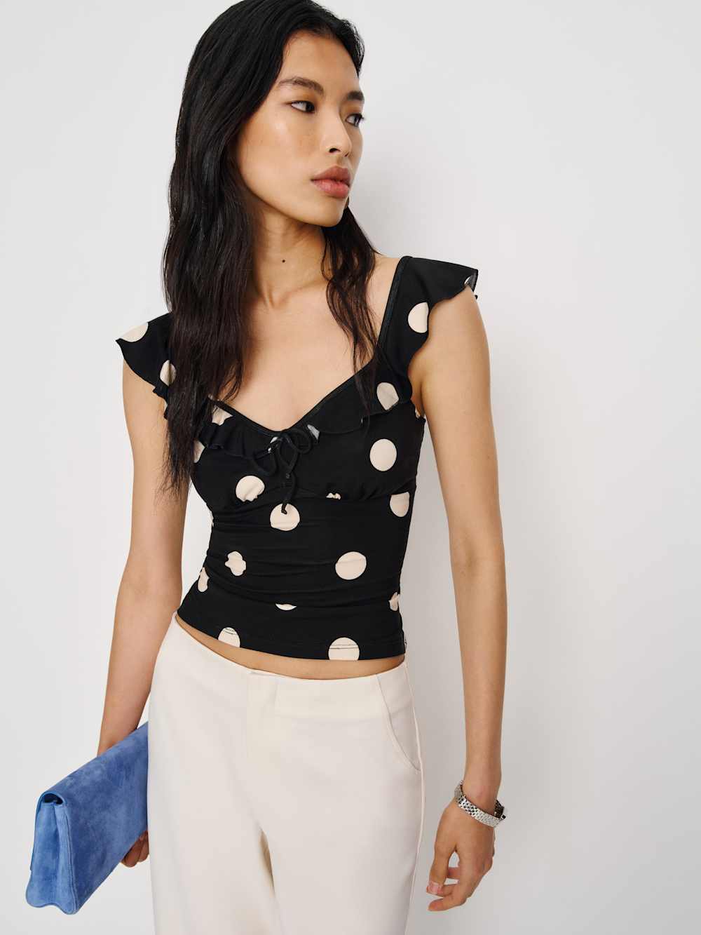 Lemmy Knit Top - Moon Dot