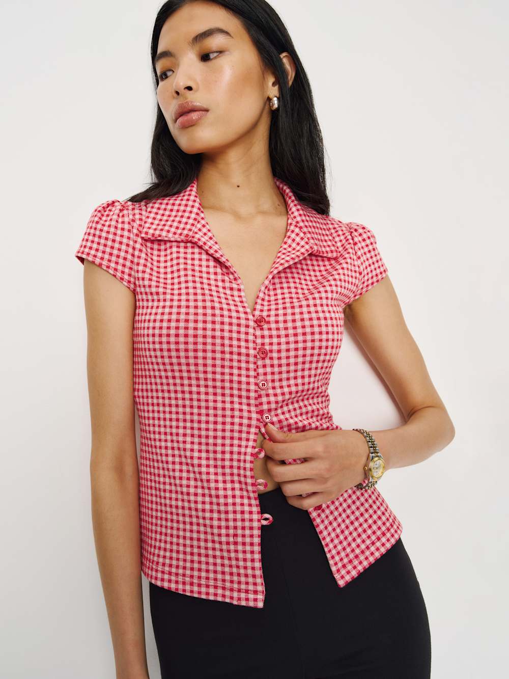 Jenna Knit Top - Red And Pink