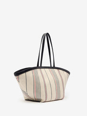 Lucia Tote Bag - Multi Stripe Canvas