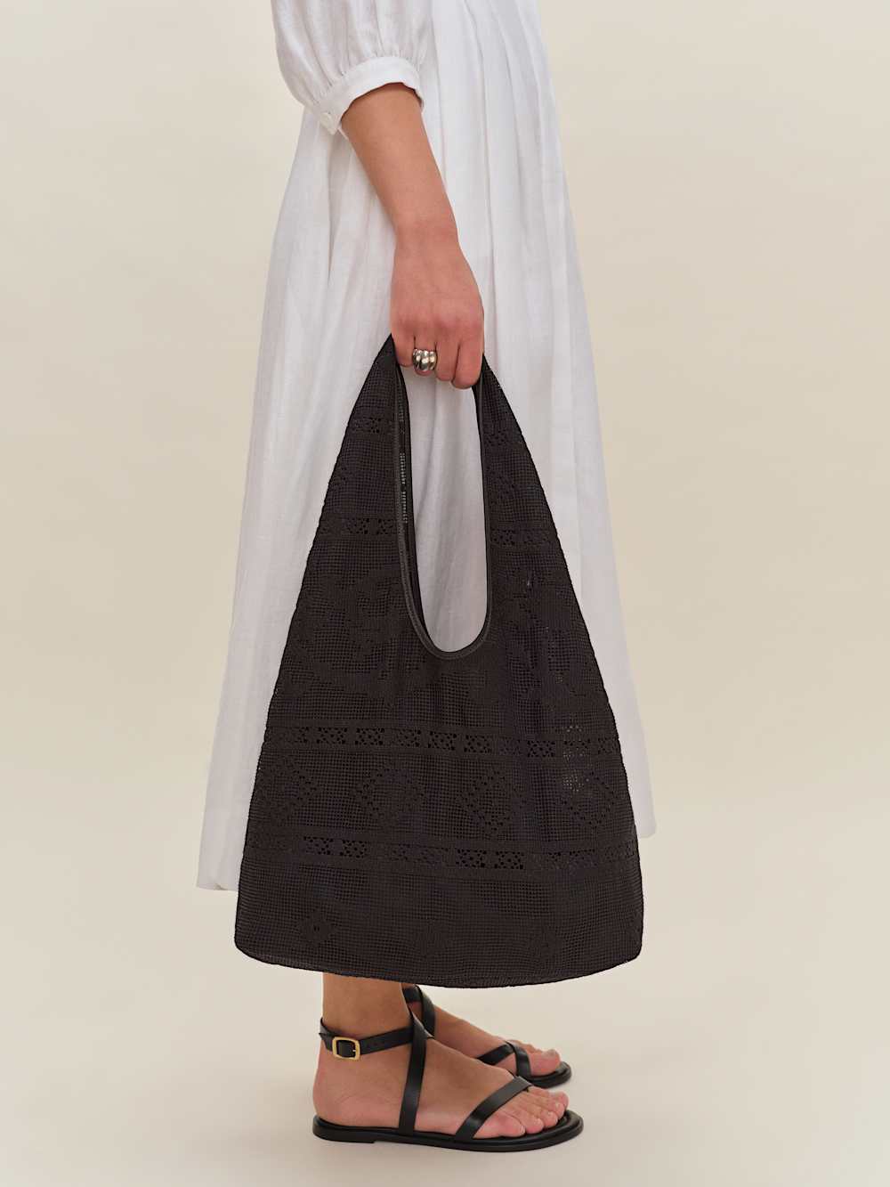 Aurelia Tote Bag - Black Lace