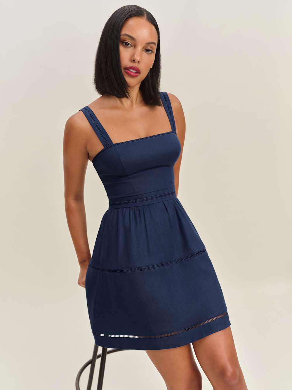 Everett Mini Linen Dress - Danube