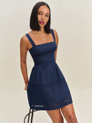 Everett Mini Linen Dress - Danube