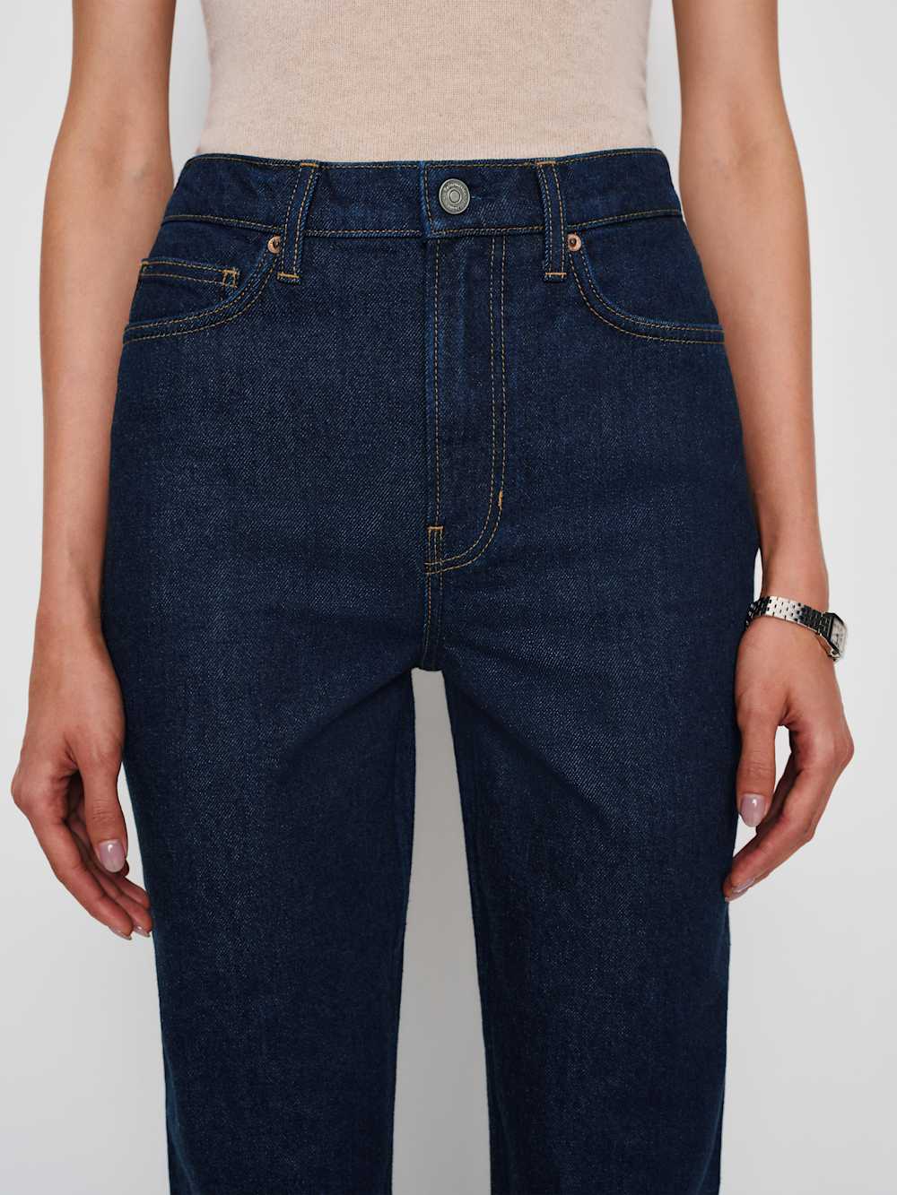 Harriet High Rise Relaxed Straight Jeans - Ondine