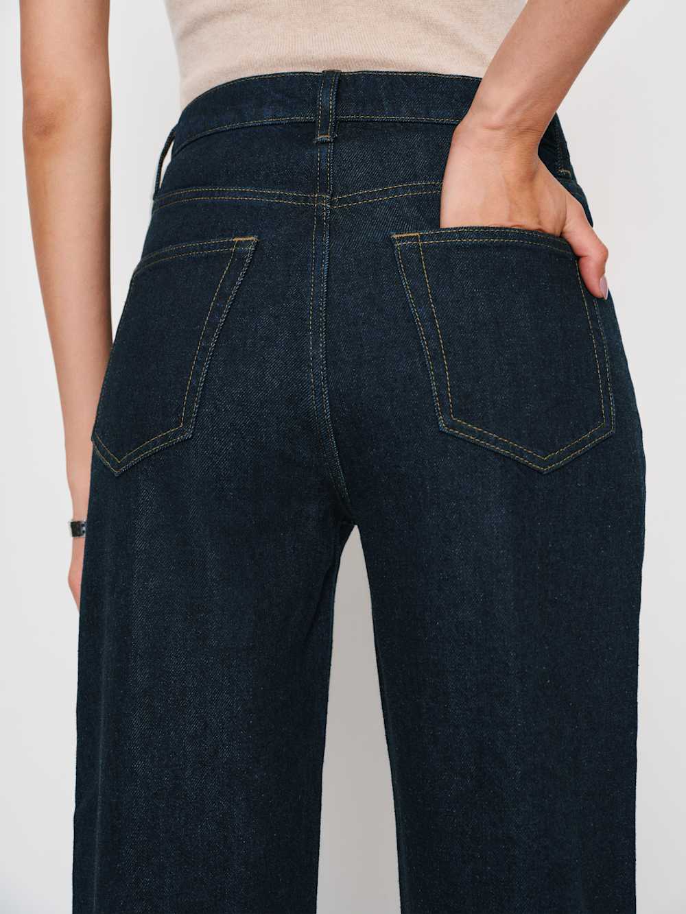 Harriet High Rise Relaxed Straight Jeans - Ondine