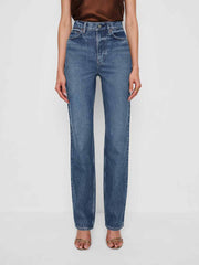 Harriet High Rise Relaxed Straight Jeans - Pelican